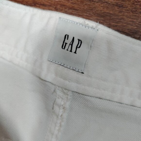 GAP Chic White High Rise Wide Leg Cropped Jeans Women's Size 12 - Picture 5 of 9